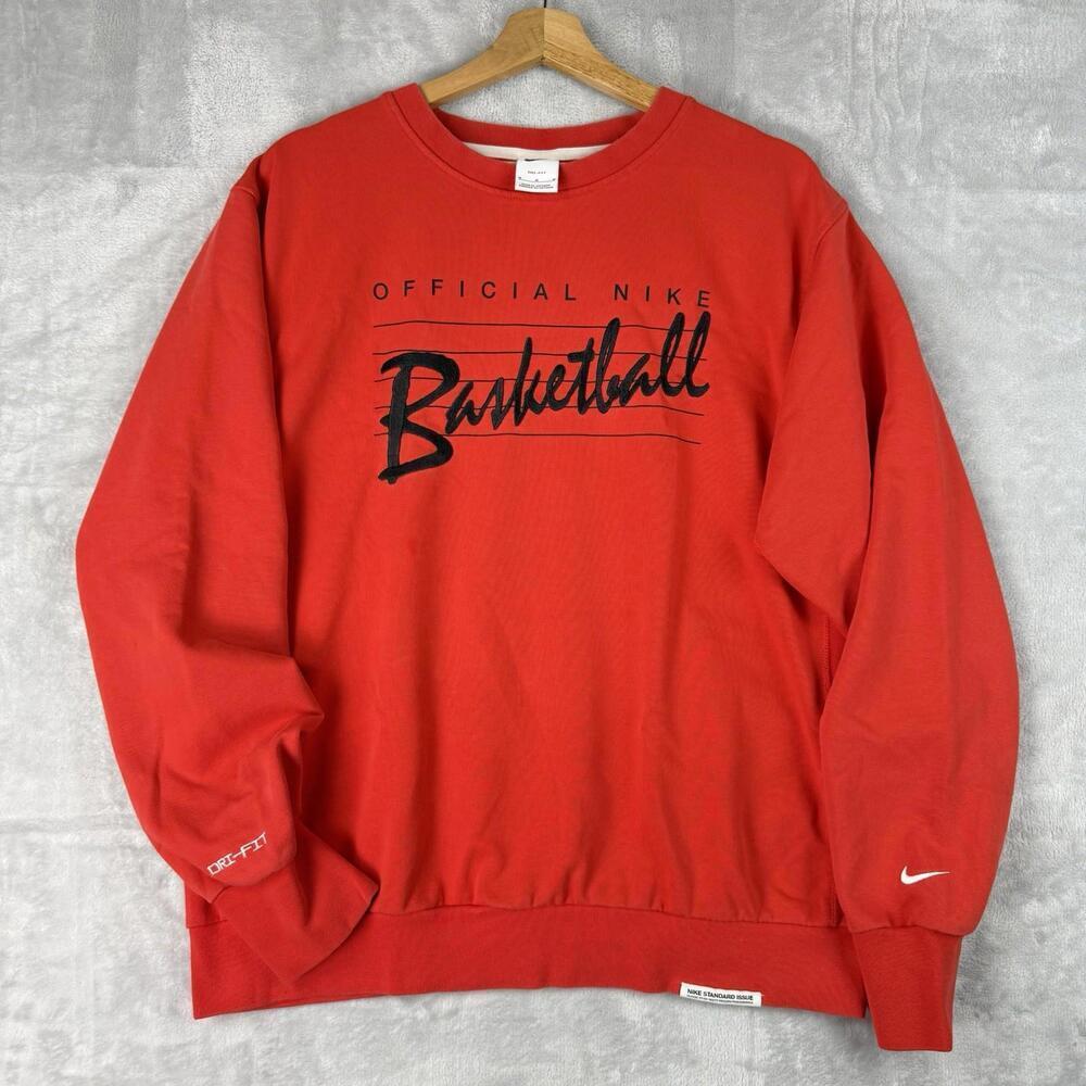 Nike Standard Issue Sweatshirt Men’s Medium Official Basketball Fleece Logo Y2K